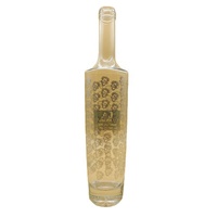 Fantaisie grande capacité extra silex plat bouteilles d'alcool Vodka whisky 750ml/1000ml bouteilles en verre