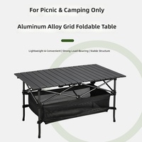 Table rectangulaire pliante en alliage d'aluminium pour camping en plein air, mobilier d'extérieur multifonctionnel portable pour barbecue
