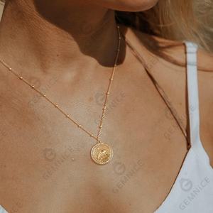 אבני חן בהתאמה אישית 925 תכשיטי כסף זהב מצופה זהב לבן cz כוכב דולפין שרשרת תליון כסף - Product Image 5