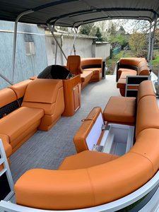 Kinlife Luxury 25ft Tri Toon Aluminium Ponton Boat Yacht avec cuisine Bar et réfrigérateur pour les fêtes sur le lac pour la pêche en rivière - Product Image 4