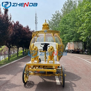Nouvelle Carrosse de Mariage Électrique de Luxe Dorée, Modèle Princesse Royale, pour Location Commerciale - Product Image 4
