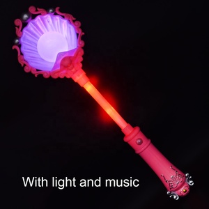 Baguette magique <span class=keywords><strong>lumineuse</strong></span> disney pour enfants, série de perles de coquillage de sirène, Led, baguette magique avec musique clignotante - Product Image 2