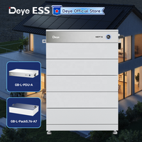 Deye ESS GB-L Plus Baterai Lithium Ion Lifepo4 IP66 Sistem Surya yang Baru Ditingkatkan, Paket Sel 100ah yang Dapat Ditumpuk