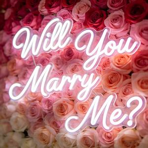 Letrero de Neón Personalizado con Diseño Gratuito '¿Te Casas Conmigo?', Letrero LED de Neón 'Te Casas Conmigo' <span class=keywords><strong>para</strong></span> Decoración de Fiestas de Compromiso y Bodas - Product Image 2