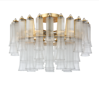 XZ moderno de lujo de cristal de cobre de cristal Led candelabro de techo accesorio de decoración interior para hoteles Villas pasillos luces colgantes