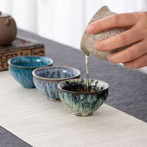 Set da tè individuale di lusso con tazza singola di Kung Fu al forno multicolore con capacità di 100ml tazza da tè tazza da tè - Product Image 3