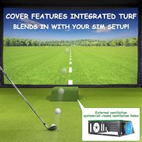 Housse de protection pour projecteur de simulateur de golf en métal, résistante aux chocs, avec conception de ventilation