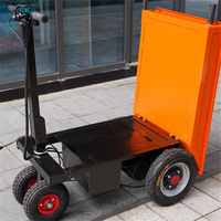 Carro plano eléctrico portátil, pequeño vehículo móvil para decoración de azulejos, elevador, equipo de manipulación de Material de carga accesible