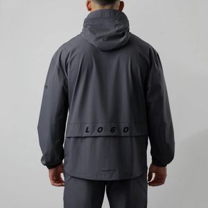 Tuta personalizzata in Nylon elastan 1/<span class=keywords><strong>2</strong></span> con Zip laterale con cerniera mezza giacca e pantaloni esterni tute da uomo - Product Image 3