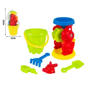 Children's Beach Ocean Series Bucket Hourglass Parent-Child Sand Digging tool plastic Beach Toy Set for kids