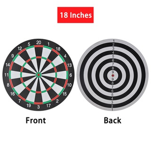 Cible de fléchettes en acier double face floquée de 18 pouces pour intérieur, avec 6 fléchettes métalliques, pour jeux détente et compétition professionnelle - Product Image 3