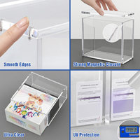 Boîte de présentation rectangulaire moderne en acrylique écologique avec protection UV personnalisée pour cartes TCG Elite Trainer ETB, avec fermeture magnétique