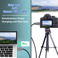 Câble Mini USB Type-C 2 m avec gaine en PVC et blindage en feuille d'aluminium pour lecteurs MP3/MP4, caméras embarquées, appareils photo numériques, récepteurs GPS
