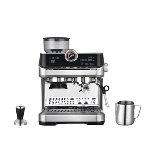 Cafetera Espresso de Acero Inoxidable con Enchufe Europeo y Función de Preparación Automática para Hoteles y Hogares - Product Image 1