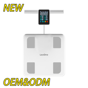 LEAONE Nouvel Arrivage Grand Écran VA <span class=keywords><strong>Poignée</strong></span> Écran Tirant Corde Graisse Corporelle Professionnelle Indice de Rapport Corporel Échelle de Moniteur de Santé - Product Image 1