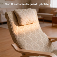 Fauteuil à bascule moderne en bois massif, confortable et abordable, en bois courbé, pour la maison, le balcon et le salon, idéal pour la détente