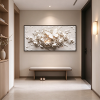 Tableau mural encadré sur toile, texture blanche, motif animal, cadre en bois contemporain, décoration pour salon, chambre à coucher, maison