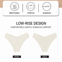 Culottes taille basse sans coutures pour femmes, coupe haute, invisibles, extensibles, pour un usage quotidien