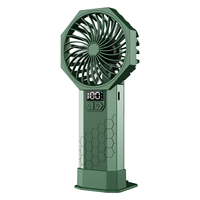 Ventilador portátil de alta velocidad con motor sin escobillas, para exteriores, con batería extraíble, pantalla digital octogonal, para eliminar el polvo.