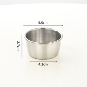 ถ้วยซอส/ชามสลัด/ชามข้าว/ชามน้ำจิ้ม  สแตนเลส 304 ชุบไฟฟ้า สไตล์เกาหลีทันสมัย ขนาดเล็ก สำหรับใช้ในครัวเรือน - Product Image 5
