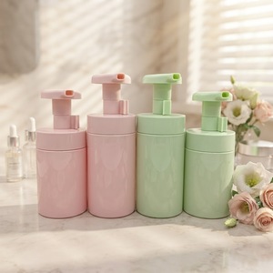 Factory Supply Round PET Plastic Lotion Pump Bottle, Empty Refillable Cosmetic <strong>Container</strong> for Skincare Hair Care Body Care - Product Image 2