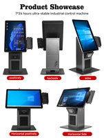 Quiosco de Autoservicio con Pantalla Táctil Curva de 15.6/21.5'' y 10 Puntos, Resolución Full HD, Escáner de Código de Barras QR, Impresora y SDK, Precio de Fábrica Económico