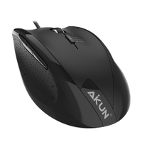 Souris optique filaire 6D pour bureau AIKUN GX8000 avec commutateur DPI 800/1200/1600, câble USB, roue en caoutchouc, Plug and Play