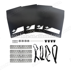 บังโคลนรถยนต์แบบหนา 4 ชิ้น สำหรับรถจี๊ปและรถบรรทุกขับเคลื่อน 4 ล้อ |   แผ่นกันโคลนขนาดใหญ่ 31x49 นิ้ว |   แดง/ดำ |   มีแบบลวด<span class=keywords><strong>ลาย</strong></span>ให้เลือกตามต้องการ - Product Image 6