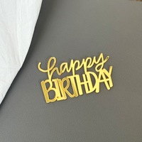Acryl-Kuchenseitendekoration Partyzubehör Topper Ornamente Happy Birthday Kuchendekoration