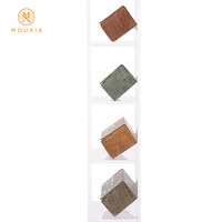 Étui à lunettes portable semi-rigide en cuir PU à imprimé carré rétro et tendance, étui à lunettes de soleil optiques, logo personnalisable Mouxia