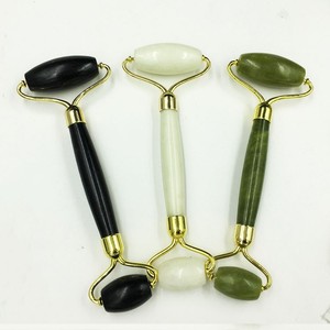 Rullo per <span class=keywords><strong>Viso</strong></span> e Corpo in Quarzo Rosa e <span class=keywords><strong>Giada</strong></span> Naturale OEM/ODM, Massaggiatore Facciale con Funzione Musicale Silenziosa Anti-Età - Product Image 1