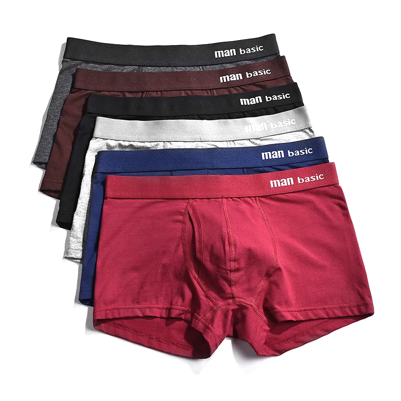 Disegno DELL'OEM Il Vostro Proprio Marchio di marca Degli Uomini Biancheria Intima di Cotone Uomo di Sport Boxer Slip