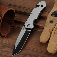 Cuchillo de Bolsillo Plegable Brasileño Bochen, Hoja de Acero Inoxidable 3Cr13, Punta Caída, Plateado, 20cm, Personalización OEM