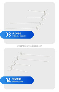 Retail Display Accessories Supermarket Slatwall <b>Hook</b> <b>with</b> Over Arm - Product Image 5
