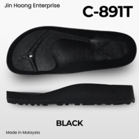 Jin Hoong Sandal Jepit Wanita C-891T PVC Perunggu Sol Luar Tahan Lama Tahan Air Ringan Anti-Selip Nyaman Elastis Tinggi