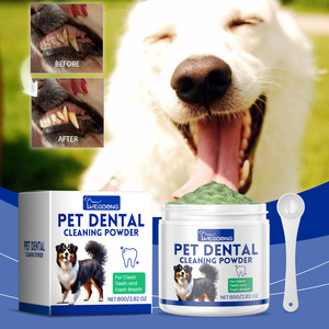 Poudre nettoyante dentaire pour chiens Poudre nettoyante dentaire nettoie en douceur le tartre et les taches de dents, rafraîchit l'haleine - Product Image 1