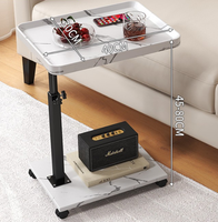 Table centrale mobile moderne carrée haut et bas Table basse extensible à hauteur réglable pour le salon