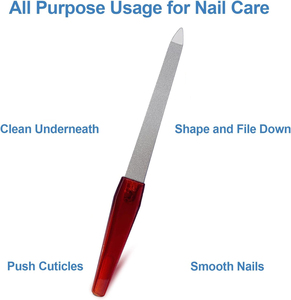 Manufacturers Safety Sapphire <b>Nail</b> <b>File</b> With Plastic Handle Metal <b>File</b> - Product Image 4