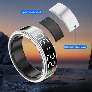 Bague connectée de suivi d'activité électronique avec écran, NFC, Wi-Fi, compatible Android/iOS, suivi de fréquence cardiaque et de sommeil, application, fonction de défilement <span class=keywords><strong>TikTok</strong></span> - Product Image 4