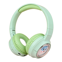 Headphone Nirkabel Anjing Kartun Lucu 2025 untuk Anak-Anak, Headset USB Tipe-C dengan Kontrol Putar Musik