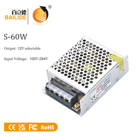 Adaptateur d'alimentation à découpage industriel compact BLD-12V-5A-60W, transformateur CA 220V vers sortie 12V
