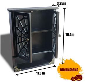 Tùy Chỉnh Gỗ Gothic Cổ Điển Tường Trang Trí Nội Thất Nổi Kệ Spider Web Nổi Gothic Kệ Cho Phòng Ngủ Phòng Tắm Halloween Trang Trí Nội Thất - Product Image 2