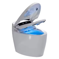 WC intelligent de luxe avec bidet intégré et chasse d'eau automatique, en céramique, monobloc, pour salle de bain et hôtel