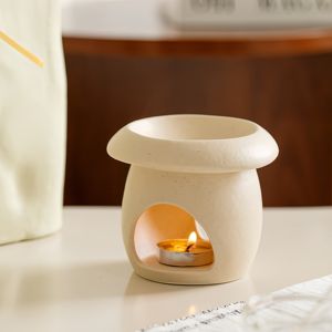 Brûleur d'aromathérapie en céramique conçu par champignon original SPA Yoga lampe d'arôme <span class=keywords><strong>chauffe</strong></span>-huile essentielle pour salons de beauté diffuseur à domicile - Product Image 4