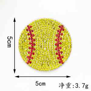 New <b>Iron</b> on Shiny Colorful Rhinestone Baseball Patch for Clothes Bag Decoration - Product Image 6