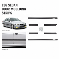 Convient pour BMW E36 1992-1998 Berline 4 portes, garniture latérale de style M3, bandes de protection des portes de berline