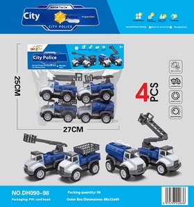 2025 Tốt Nhất Người Bán Trẻ Em Quà Tặng Đồ Chơi Ma Sát Điện Xe Đồ Chơi 4 cái/gói Đường Bánh Xe Diễn Viên Đóng Thế Xe Quái Vật Xe Tải - Product Image 6