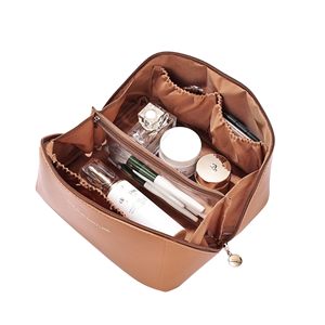 Biểu Tượng Tùy Chỉnh PU Da Mỹ Phẩm Túi Thiết Lập Phụ Nữ Du Lịch Vệ Sinh Cá Nhân Chăm sóc Da Tổ Chức Lưu Trữ Bông Trường Hợp Tùy Chỉnh Trang Điểm Túi Thư - Product Image 3