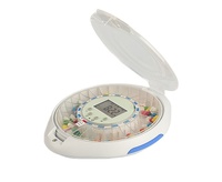 Dispensador Automático de Pastillas Inteligente con Wi-Fi, Pantalla LCD Grande, Control por Aplicación, Gestión Mensual de Medicamentos, Fácil Configuración, 28 Días