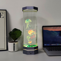 Fontaine d'Eau de Table Cascade à Bulles LED d'Intérieur pour Bureau, Salon et Maison Connectée